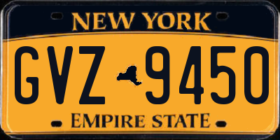 NY license plate GVZ9450