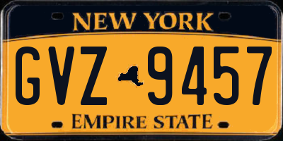 NY license plate GVZ9457