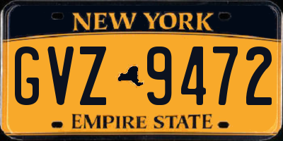 NY license plate GVZ9472