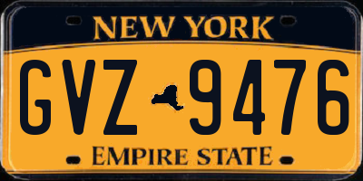 NY license plate GVZ9476