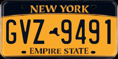 NY license plate GVZ9491