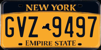 NY license plate GVZ9497