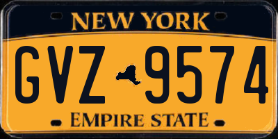 NY license plate GVZ9574
