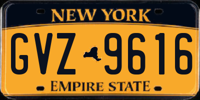 NY license plate GVZ9616