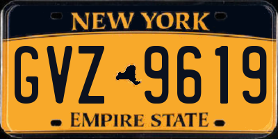 NY license plate GVZ9619