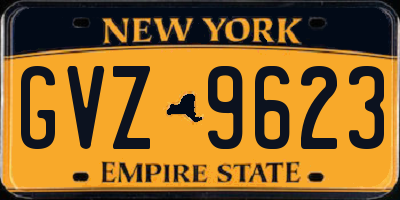 NY license plate GVZ9623