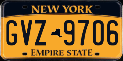 NY license plate GVZ9706