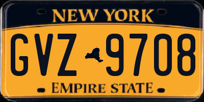 NY license plate GVZ9708