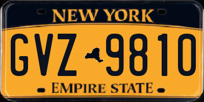 NY license plate GVZ9810