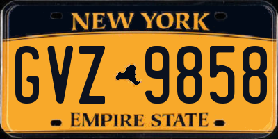 NY license plate GVZ9858