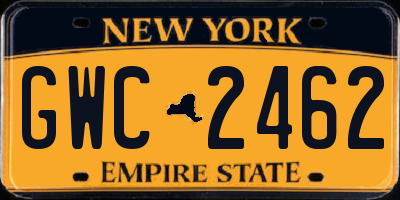NY license plate GWC2462