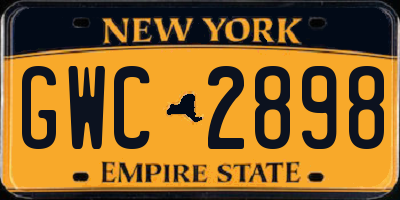 NY license plate GWC2898