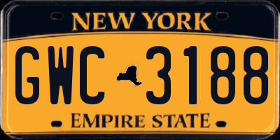 NY license plate GWC3188