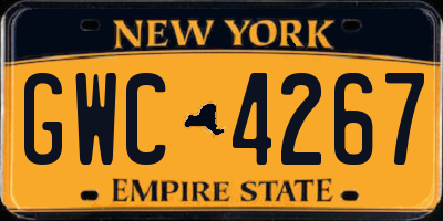 NY license plate GWC4267