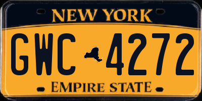 NY license plate GWC4272