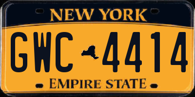 NY license plate GWC4414