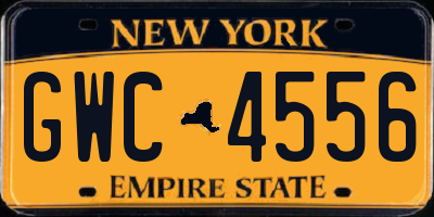 NY license plate GWC4556
