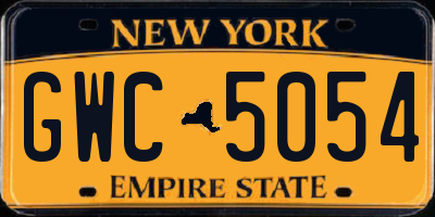 NY license plate GWC5054
