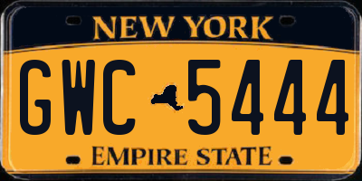 NY license plate GWC5444