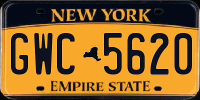 NY license plate GWC5620