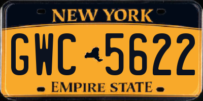 NY license plate GWC5622