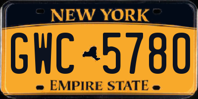 NY license plate GWC5780