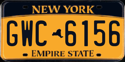 NY license plate GWC6156