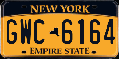 NY license plate GWC6164