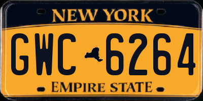 NY license plate GWC6264