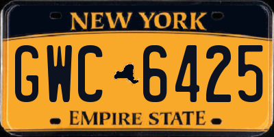 NY license plate GWC6425