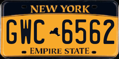 NY license plate GWC6562