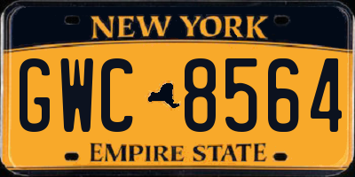 NY license plate GWC8564