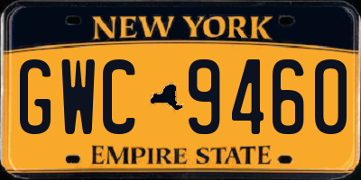 NY license plate GWC9460