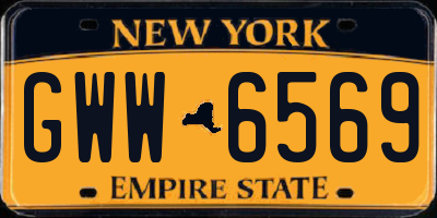 NY license plate GWW6569
