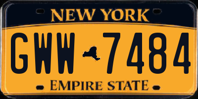NY license plate GWW7484