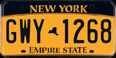 NY license plate GWY1268