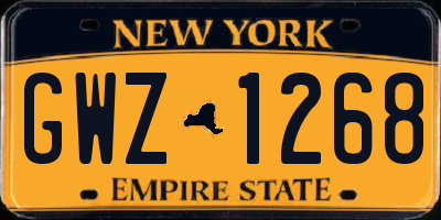 NY license plate GWZ1268