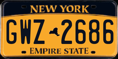 NY license plate GWZ2686