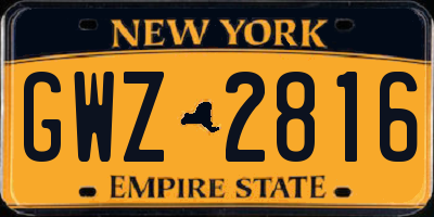 NY license plate GWZ2816