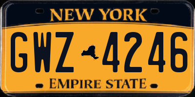 NY license plate GWZ4246