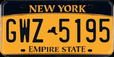 NY license plate GWZ5195