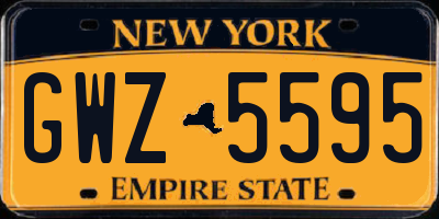 NY license plate GWZ5595