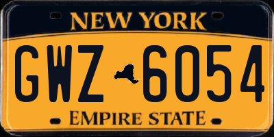 NY license plate GWZ6054