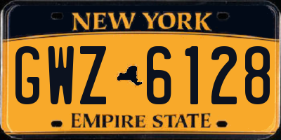 NY license plate GWZ6128