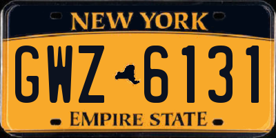 NY license plate GWZ6131