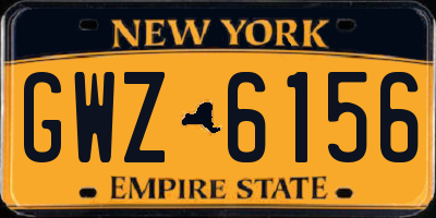NY license plate GWZ6156