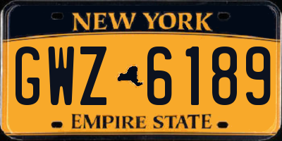 NY license plate GWZ6189