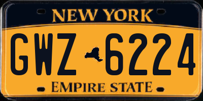 NY license plate GWZ6224