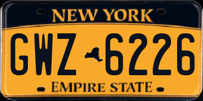 NY license plate GWZ6226