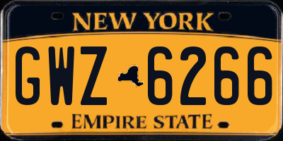 NY license plate GWZ6266